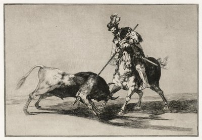 The Cid Campeador Attacking a Bull with His Lance by Francisco de Goya